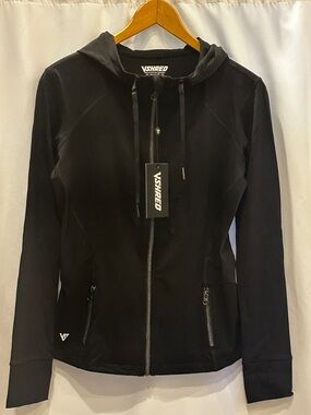 VSHRED Black Full-Zip Hooded Jacket